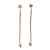 Vintage Diamond by the Yard Style Dangle Earrings .55ct 14k Pink Gold