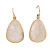 Vintage White Moonstone 14k Yellow Gold 22.00ct Yellow Gold Dangle Earrings