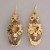 Vintage Suberi Brothers Cherub 14k Yellow Gold Pearl Dangle Earrings
