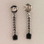 Vintage Kurt Gutman 18k White Gold 16 Diamond 3-D 2 Section Dangle Earrings