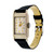 Art Deco 1932 Vintage Elgin 14k White Gold Black Satin Strap Watch 