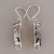 Vintage 16.67ct Quartz Black Inclusions 14k White Gold Peter Suchy Earrings