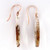 Rare Quartz Crystal 45.50ct Copper Rutile 18k Pink Gold Dangle Earrings