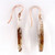 Rare Quartz Crystal 45.50ct Copper Rutile 18k Pink Gold Dangle Earrings