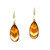 Phantom Banded Citrine 12.75ct Quartz Crystal Dangle 14k Earrings