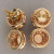 Vintage 1950s 2 Section Four 5.5mm Mobe Pearl 14k Gold Garnet Dangle Earrings