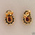 Vintage Bold Red Pear Shaped .95ct Ruby .60ct Full Cut Diamond 14k Gold Earrings