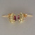Vintage Gem Pear Blood Red Rubies 1.05ct 14k Gold .40ct Diamond Earrings