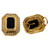 Estate 18k Yellow Gold Jet Black Onyx & Outer Row 66 Diamond Clip Post Earrings