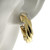 Vintage 1 1/4 Inch 18k Yellow Gold Twist Tubing Hoop Earrings .28ct Full Diamond
