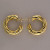 Vintage 1 1/4 Inch 18k Yellow Gold Twist Tubing Hoop Earrings .28ct Full Diamond