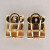 3/4 Inch Domed Earrings Hand Engraved Black Enamel Striped Edge Clip And Post
