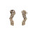 Vintage Antique 8 Diamond  Curved “V” Channel Set Full Diamond Earrings 14k 