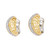 Loccai .28 Carat Diamond Yellow White Gold  Domed Clip Post Earrings