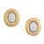 1.00 Carat Pave Round Diamond Gold Oval Button Lever Back Earrings