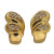 Vintage Heavy 18k Gold 52 Pave Set Diamond Tear Drop Wave Clip Post Earrings