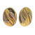 Vintage 14k Gold Oval Swirl Design 20 Full Cut Diamond 3-D Clip Post Earrings