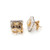 Yellow And Colorless White Diamond Earrings