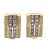 Vintage Estate Rectangular 14k Yellow White Gold .75ct Clip Post Earrings