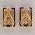 Vintage Estate Rectangular 14k Yellow White Gold .75ct Clip Post Earrings