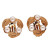 Vintage 6 AAA Grade Japanese Cultured Pearl 14k Gold Leaf Clip & Post Earrings