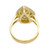 GIA Certified .70 Carat Purple Cabochon Jade Diamond Yellow Gold Ring