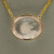 Vintage 39.80ct 14k Clean Quartz Manifestor Crystal Dome Pendant 16 1/2 In Chain