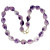 Vintage Pear Quartz Amethyst Cocoxanite Necklace 14k Catch