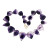 Vintage 375.00ct Pear Clear Quartz Purple Amethyst 19 Inch 14k Gold Necklace