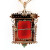 Vintage 1870 Victorian 15k Pink Gold Carved Carnelian Hard Stone Pin Pendant