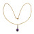 Vintage 2.16ct Purple Amethyst .87ct Diamond 18k Gold Designer Kristina Pendant