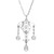 Black Starr & Frost Edwardian Pear Shaped Diamond Platinum Pendant Necklace