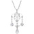 Black Starr & Frost Edwardian Pear Shaped Diamond Platinum Pendant Necklace