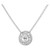 Domed Pear Pave Diamond Platinum Pendant Slide Necklace