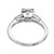 EGL .74 Carat Transitional Diamond Three Stone Platinum Art Deco Engagement Ring