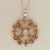 Victorian Cat's Eye 1900'S 3.8mm Round Cabochon Moonstone 12k Gold Pendant Chain