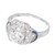 EGL 1.30 Carat Diamond Sapphire Engraved Platinum Edwardian Engagement Ring