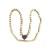 Estate Akoya Cultured Pearl And Amethyst 26 Inch Necklace White Gold Catch
