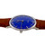 1960 Longines White Gold Strap Watch Custom Colored Vivid Blue Dial 