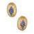 Mid-Century 18k Gold Clip-On Earrings with 1.00ct Blue Sapphires