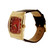Custom Vintage 1950 Hamilton Gold Strap Watch Custom Colored Bright Red Dial