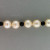 Vintage 17 3/4 In 7.6mm Japanese Cultured Akoya Pearl Onyx Deco Necklace Gold