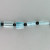 Greenish Blue Aqua Bead 150ct Black Onyx Bead Deco Necklace 14k White Gold Catch