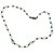 Greenish Blue Aqua Bead 150ct Black Onyx Bead Deco Necklace 14k White Gold Catch