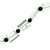 Greenish Blue Aqua Bead 150ct Black Onyx Bead Deco Necklace 14k White Gold Catch