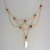 Vintage 5.50ct Orange Yellow Citrine Fresh Water Pearl 14k Victorian Necklace