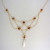 Vintage 5.50ct Orange Yellow Citrine Fresh Water Pearl 14k Victorian Necklace