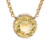 11.00 Carat Round Citrine Pearl Halo 14k Yellow Gold Victorian Pendant Necklace