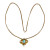 Vintage Art Nouveau Untreated Turquoise Baroque Pearl 14k Swan Pendant Chain