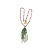 Estate 18k Gold Ruby And Multi Stone Hand Wired Rondell Bead Toggle Necklace